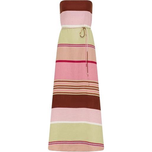 Faithfull the Brand abito lungo a righe yolina - rosa