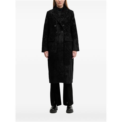 Desigual cappotto doppiopetto - nero