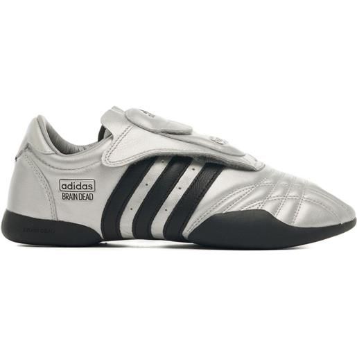 adidas sneakers con dettaglio a tre righe - argento