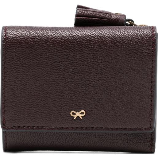 Anya Hindmarch portafoglio tri-fold peeping eyes in pelle - marrone