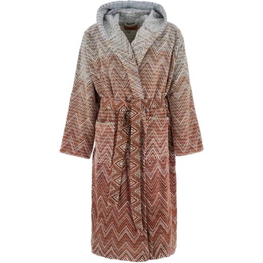 Missoni Home abito da sera con motivo a zigzag e cappuccio - rosso