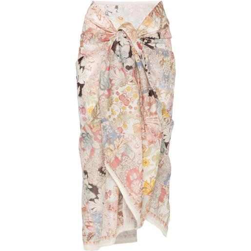 ZIMMERMANN pareo con stampa - toni neutri