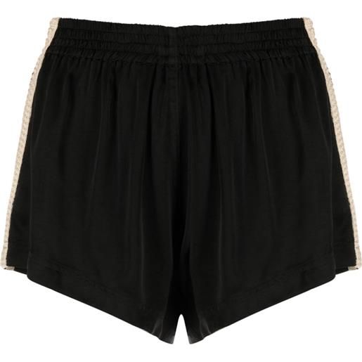 Palm Angels shorts sportivi con righe laterali - nero