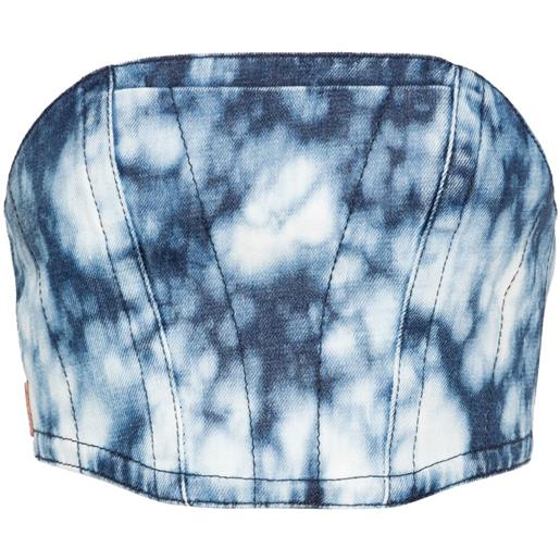 Palm Angels corsetto crop - blu
