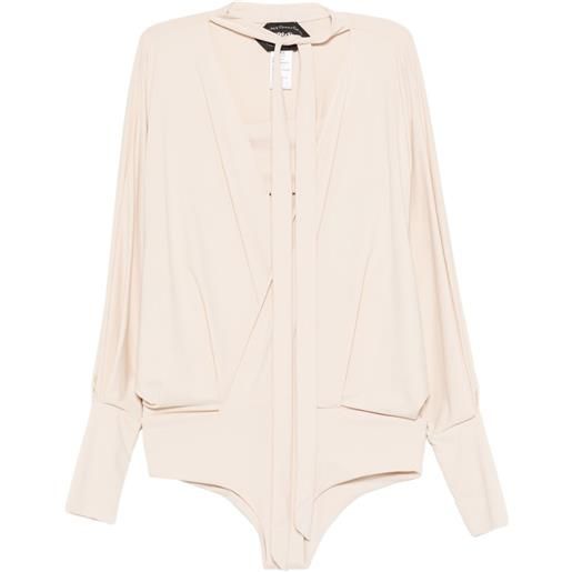 Taller Marmo costume da bagno con collo lavallière - toni neutri