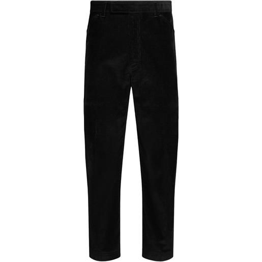 Thom Browne pantaloni affusolati a coste - nero