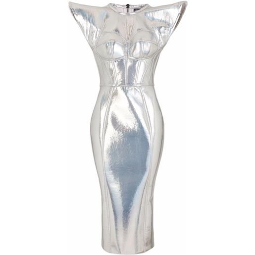 Dolce & Gabbana abito con effetto metallizzato - argento