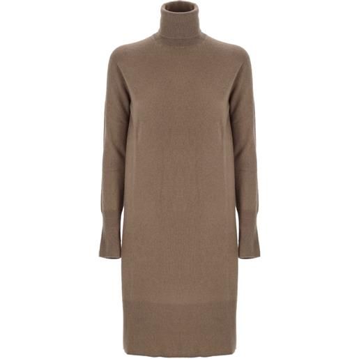 JOSEPH abito midi a collo alto - marrone