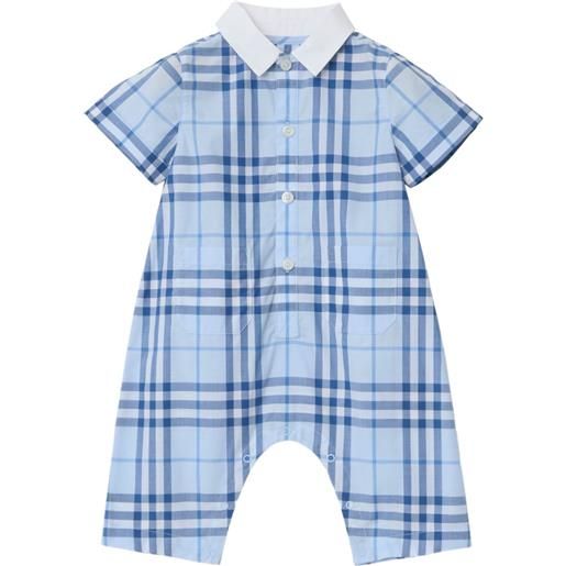 Burberry Kids tutina a quadri - blu
