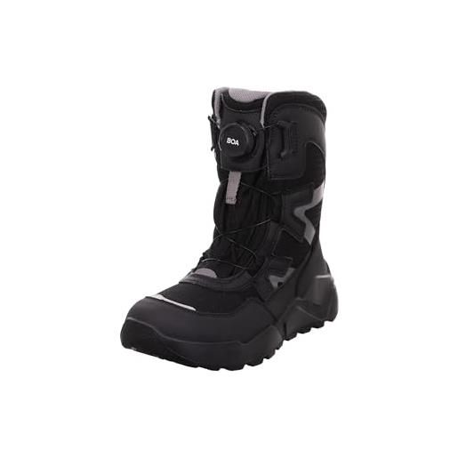 Superfit stivali da neve da ragazzo rocket con calda imbottitura gore-tex, nero grigio 0000, 35 eu