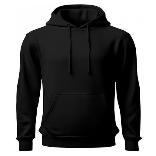Gift Hub felpa con cappuccio da uomo in puro cotone, unisex, calda e confortevole, adatta per uso personale, adatta per casual, stile classico e outdoor, bianco, xs
