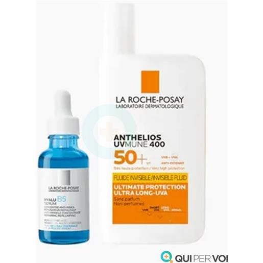 La roche posay-phas (l'oreal) la roche-posay anthelios uvmune 400 fluido solare invisibile spf50 50ml + hyalu b5 siero anti-età 10 ml