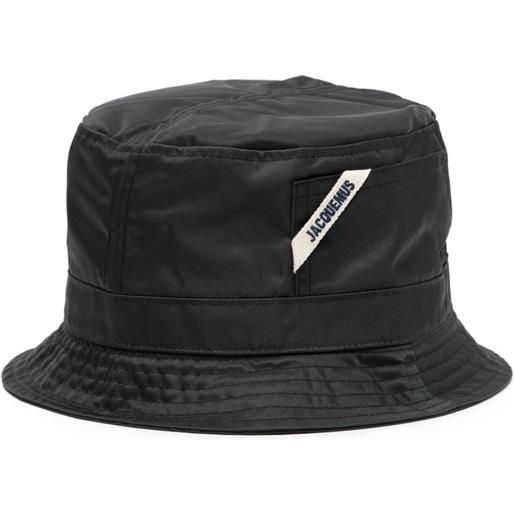 Jacquemus cappello bucket le bob ovalie - nero