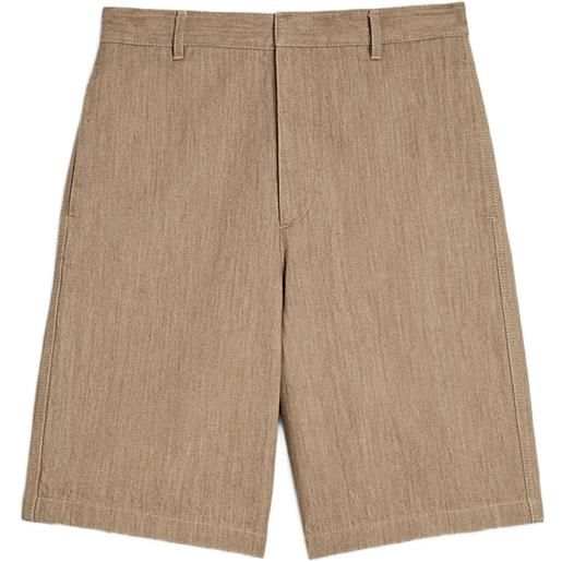 Jil Sander shorts con passanti per cintura - marrone