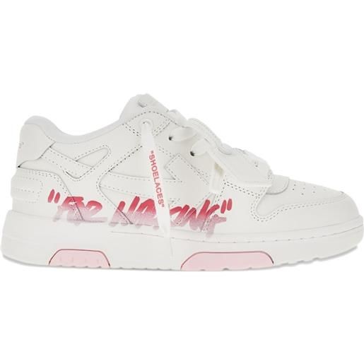Off-White Kids sneakers out of office in pelle - bianco