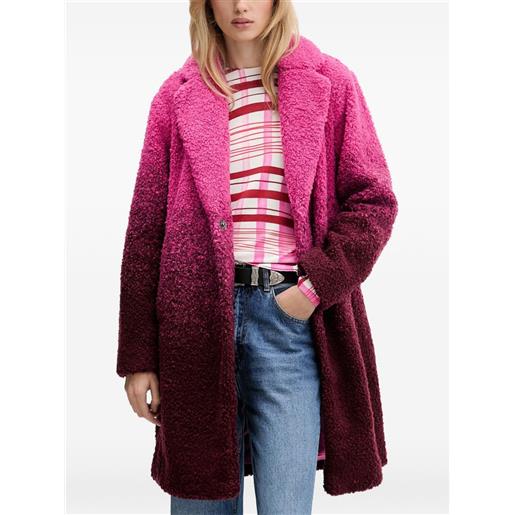 Desigual cappotto con revers a lancia - rosa