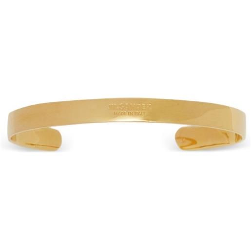 Jil Sander bracciale con logo inciso - oro