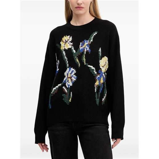 Desigual maglione a fiori - nero