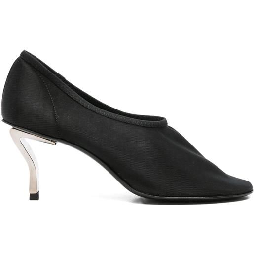 Nicole Saldaña pumps harper con tacco scolpito - nero