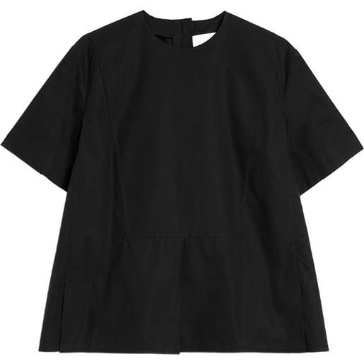 Jil Sander top girocollo leggero - nero