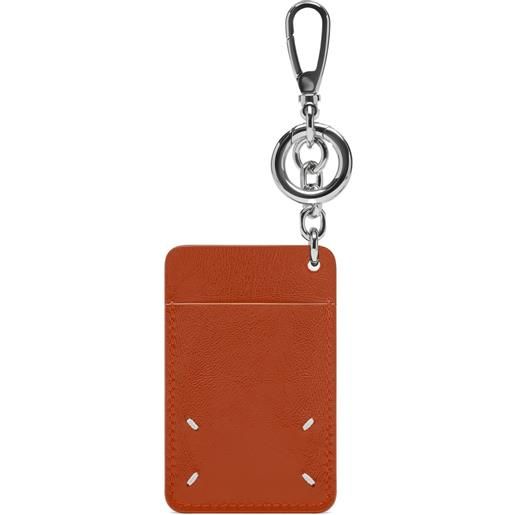 Maison Margiela portachiavi con cuciture - arancione