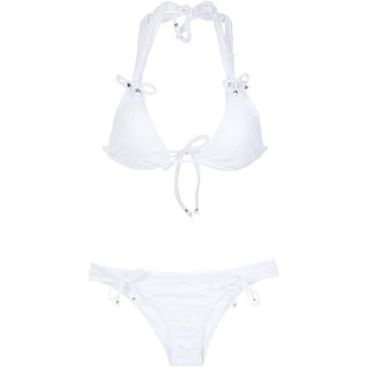 Amir Slama textured bikini set - bianco