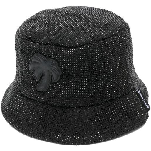 Palm Angels cappello bucket con applicazione - nero
