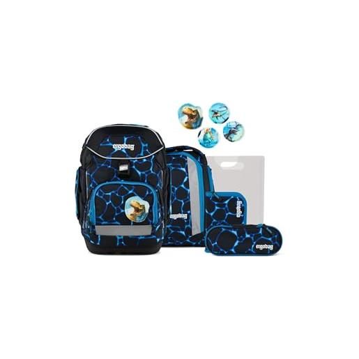 ergobag pack set zaino scolastico ergonomico, zainetto scuola flessibile 6 pezzi prima elementare