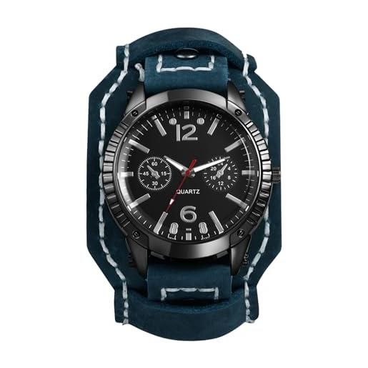 TAPORT Orologio Quadrato In Pelle Nera Per Uomo E Donna – Design Classico Con Cinturino In Pelle, Regalo Per Appassionati Di Rugby - 2
