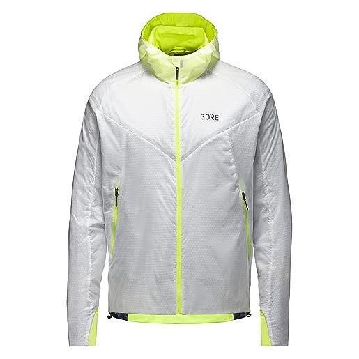 GORE WEAR gorewear r5 gore-tex infinium™ giacca insulated, white/neon yellow, m