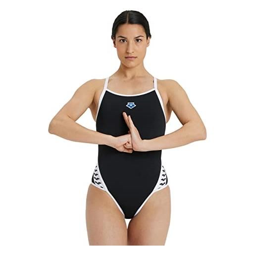 ARENA icons super fly back solid costume intero donna, costume da bagno ad asciugatura rapida, costume da bagno sportivo in tessuto max. Life eco con massima resistenza al cloro e protezione uv upf 50+