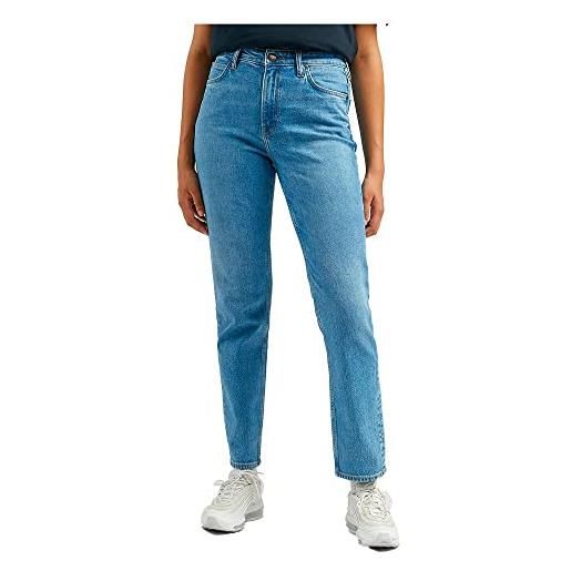 Lee stella tapered jeans donna, blu (mid alton), 46it(32w/31l)