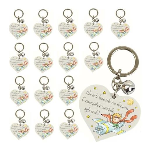 Generico luce di luna set 16 portachiavi con chiama angeli piccolo principe con frase