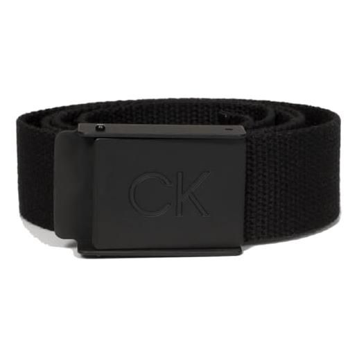 Calvin Klein uomo 2025 ck monogram matt fibbia cintura golf taglia unica - nero
