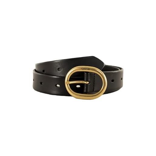 Levi's billy plaque belt cintura, dark brown, 105 uomo