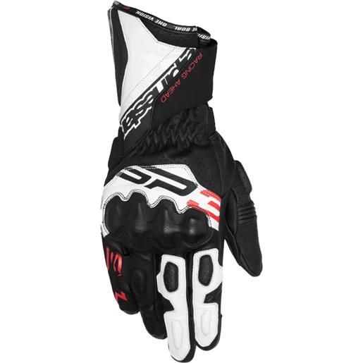 Alpinestars guanti da moto Alpinestars sp-3 nero-bianco-rosso fluo, l