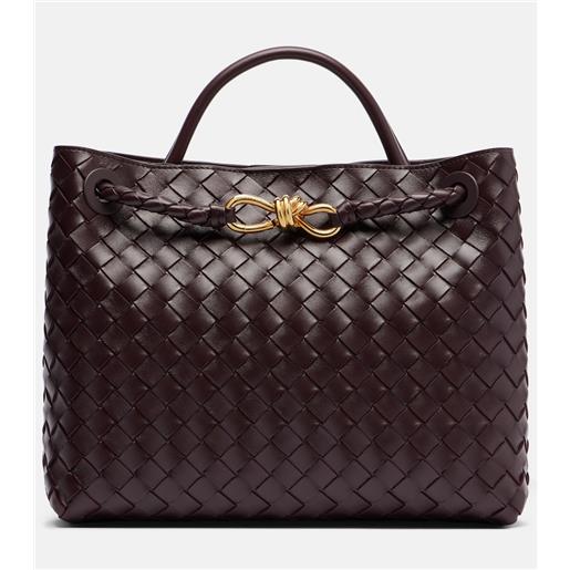 Bottega Veneta borsa andiamo medium in pelle intrecciato