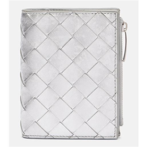 Bottega Veneta portafoglio small in pelle intrecciato