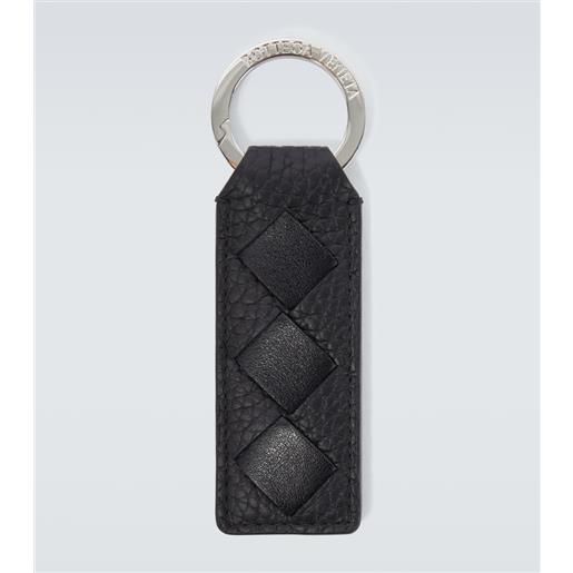 Bottega Veneta portachiavi in pelle intrecciato