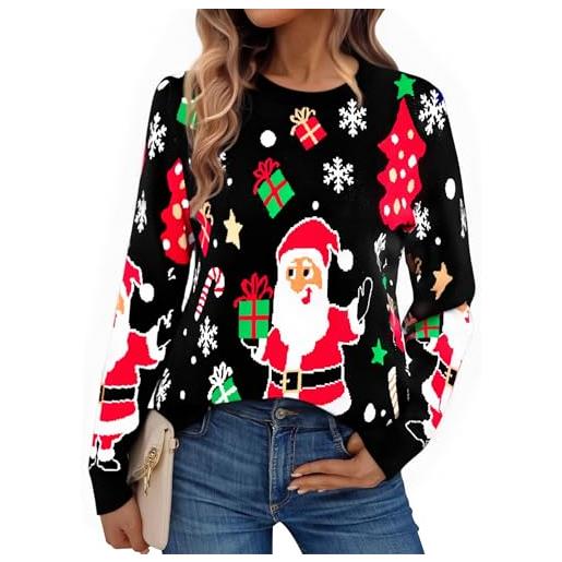 Maglione natalizio da donna rosso con ricamo orsetto Teddy Maglione natalizio da donna rosso con ricamo orsetto Teddy