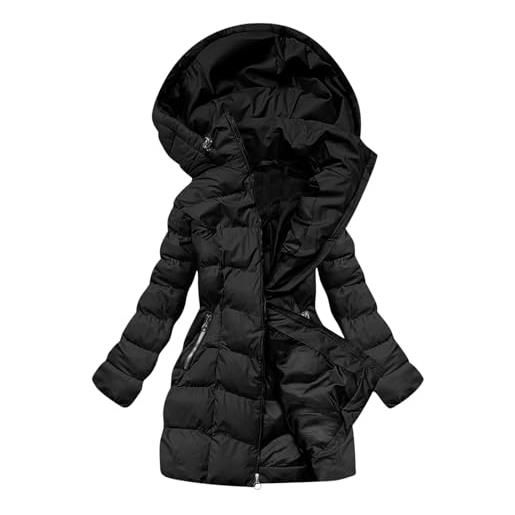 Cappotto imbottito da donna con cappuccio fisso