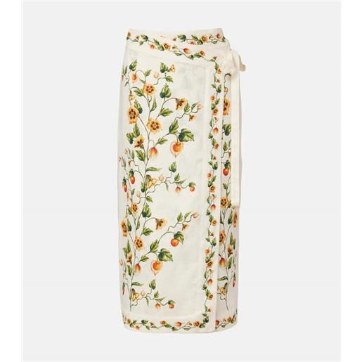 Agua by Agua Bendita pareo luna in lino con stampa