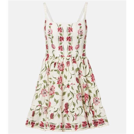 Agua by Agua Bendita abito corto granadilla in lino