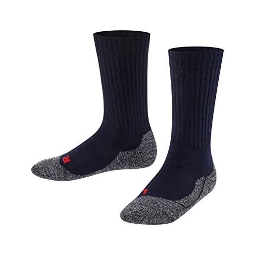 Falke active warm k so lana filo funzionale spessi caldi traspiranti 1 paio, calzini unisex - bambini e ragazzi, blu (marine 6120), 35-38