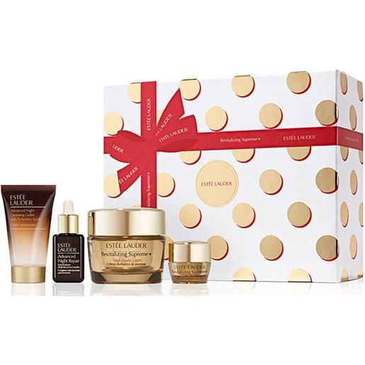 Estee lauder supreme+ skincare joys 4 pz cofanetto riparatore trattamento viso cofanetto