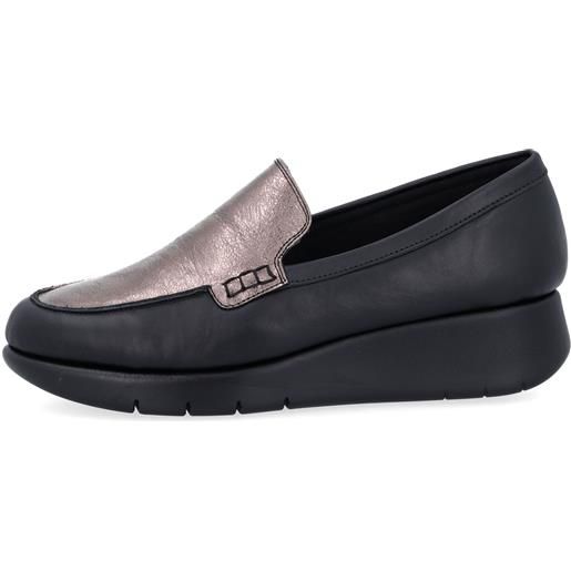 Sabatini mocassini sarah in pelle con lavorazione sacchetto