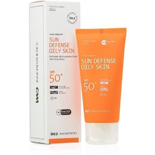 Innoaesthetics sun defense oily skin spf50+ 60 ml crema solare