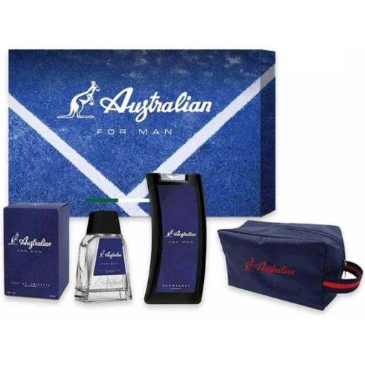 Australian for man blu edt 100 ml+s/gel 250 ml+beauty