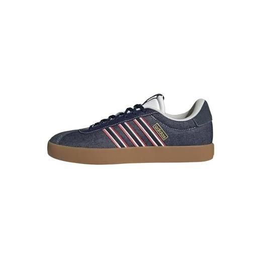 adidas vl court 3.0 shoes, sneaker uomo, dark blue aurora ink core white, 49 1/3 eu