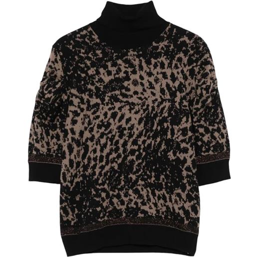 Liu Jo maglia donna collo alto con lurex nero m